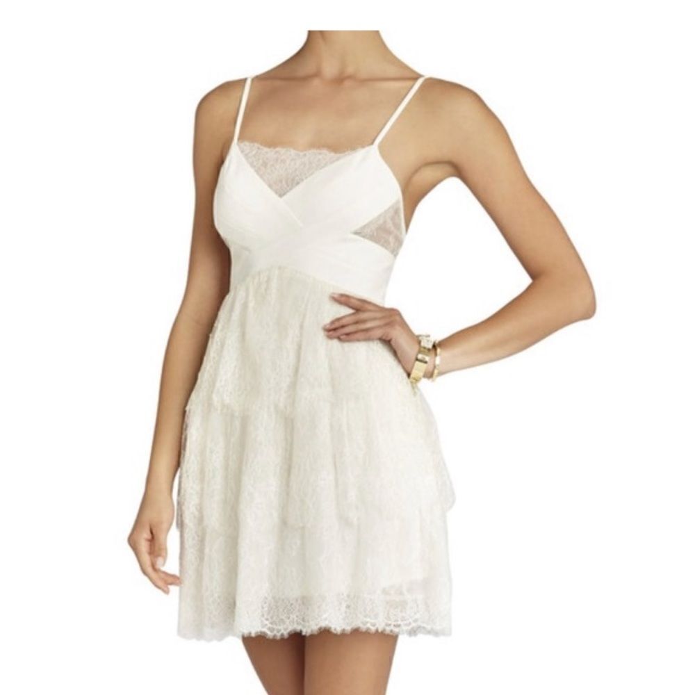 NWT BCBG MaxAzria Josanna Lace Dress Size XXSmall White